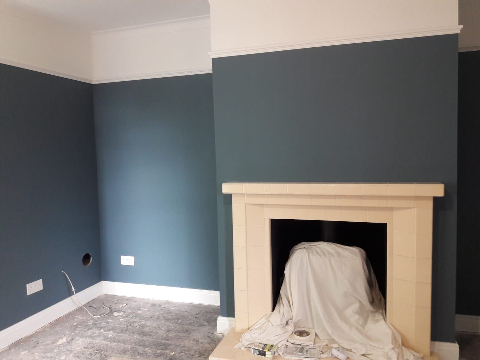 Wall painted by professional decorator in Cookridge, Leeds